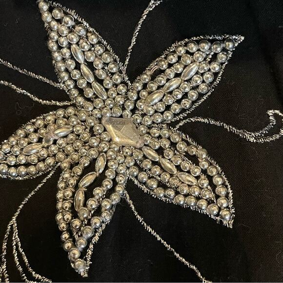 Gitano Vintage Black Embellished Beaded Top Size Large - Picture 8 of 8